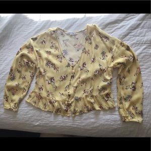 Hippie Rose Ladies Long Sleeve Boho Top Size Medium